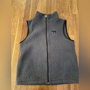 PINK Victoria's Secret Gray Fleece Vest